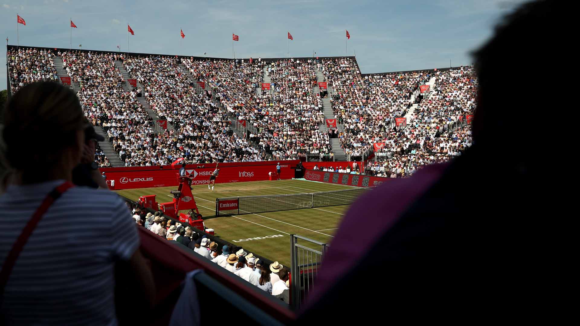Andy Murray Arena is centre court at Queen's Club in London.