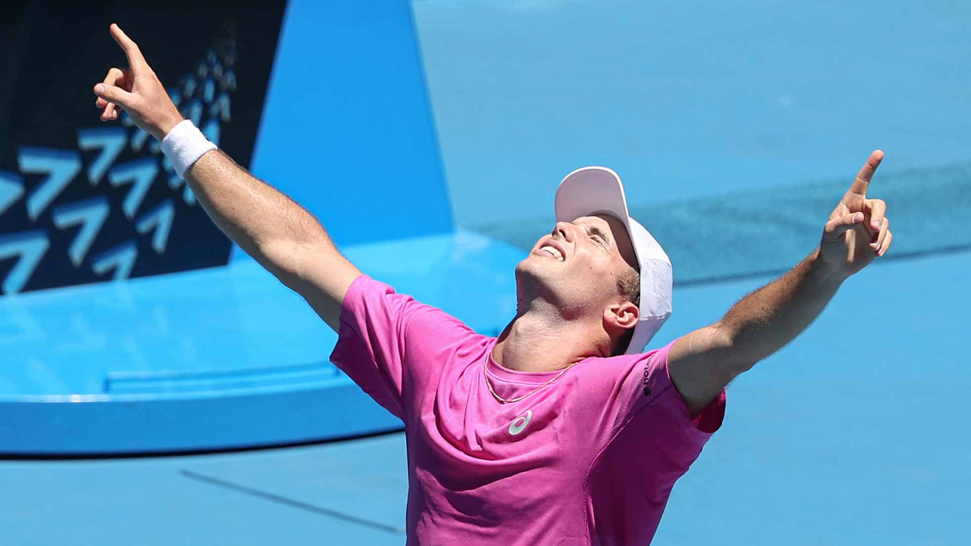 Arthur Fery downs Flavio Cobolli in straight sets Sunday in Melbourne.