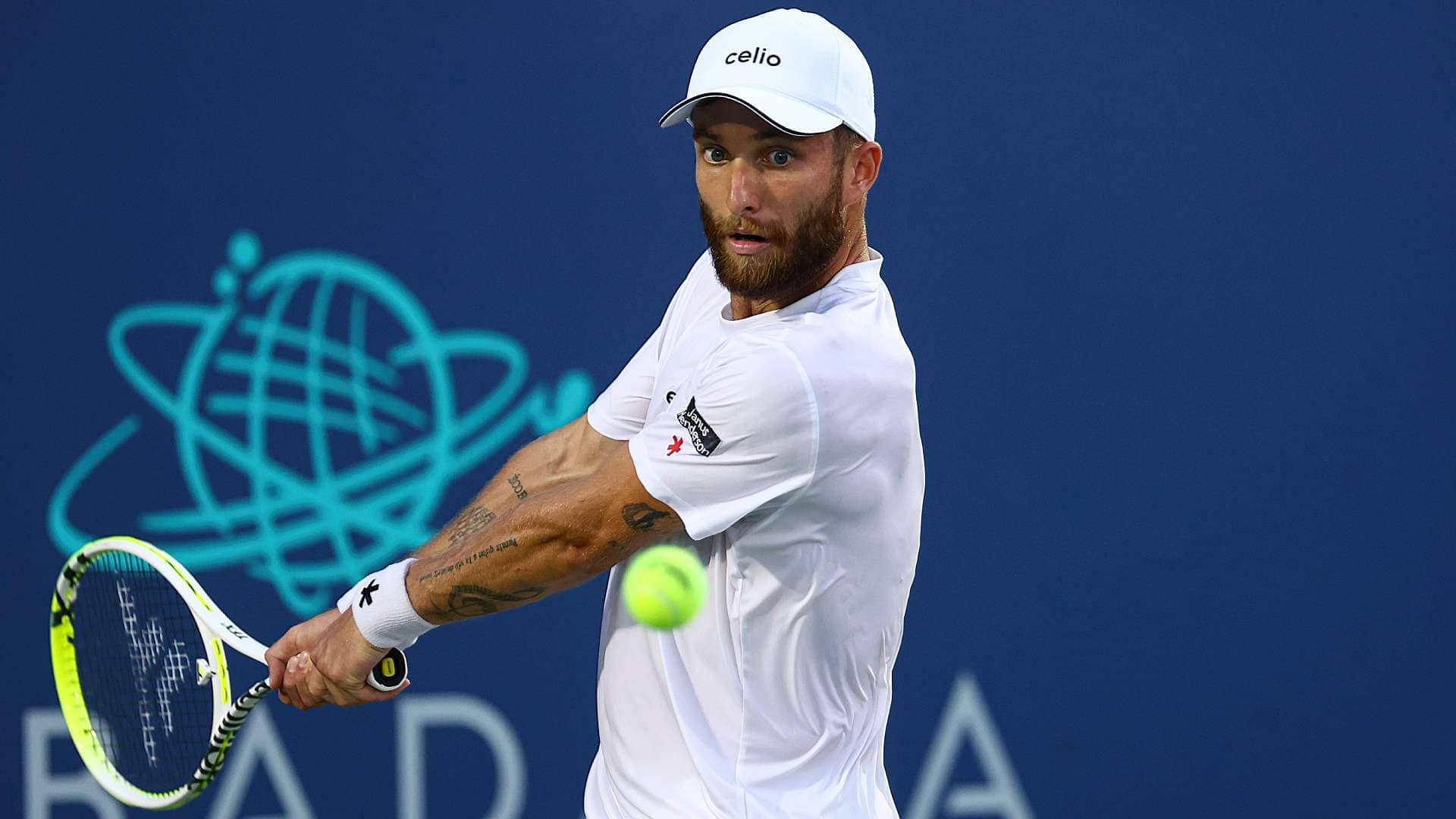 Corentin Moutet in action in Washington.
