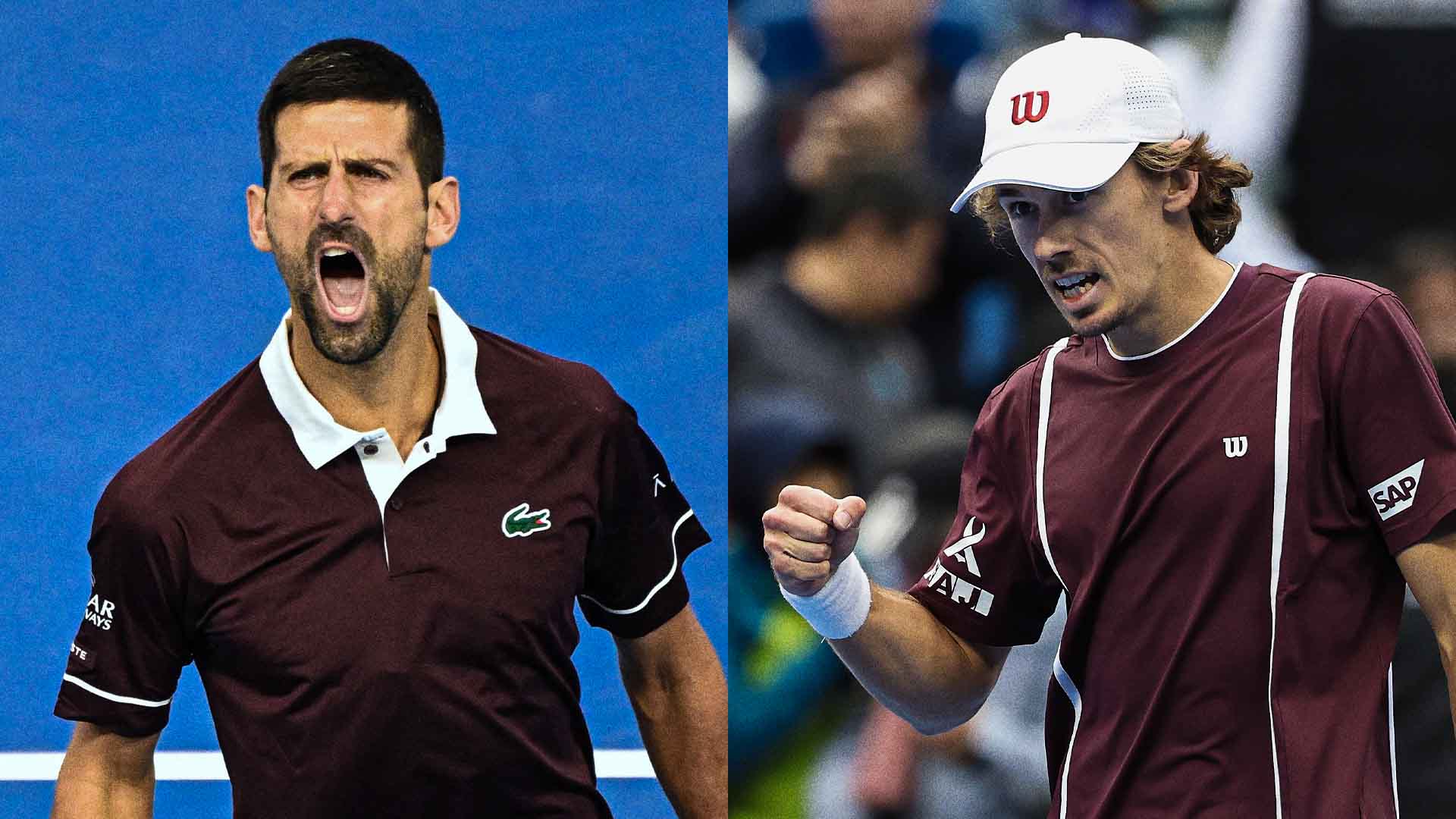 Six-time champion Novak Djokovic faces Alex de Minaur in the Beijing final Tuesday.